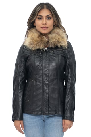 Chaqueta Parker de cuero para mujer - Arvada