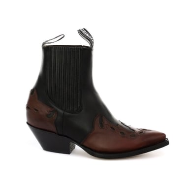 Botas vaqueras unisex de cuero negro Grinders - Arizona Lo