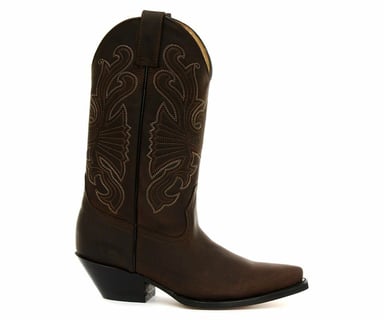 Botas vaqueras de cuero marrón Grinders - Buffalo