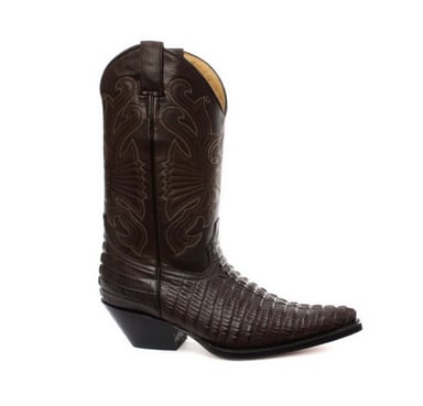 Botas vaqueras de cuero marrón Grinders – Carolina
