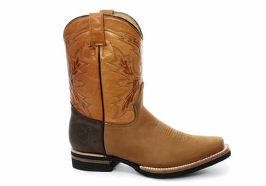 Botas vaqueras de cuero color canela hasta la mitad de la pantorrilla Grinders - El Paso