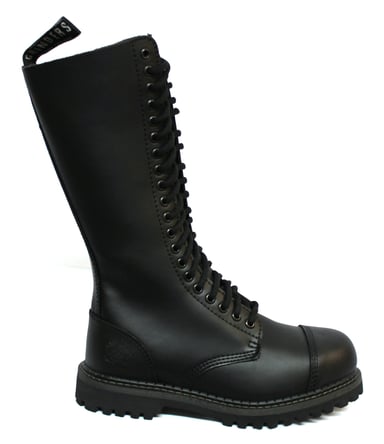 Botas militares unisex negras estilo punk Grinders - King CS