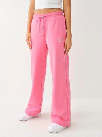 Horseshoe French Terry Wide Leg in Pink