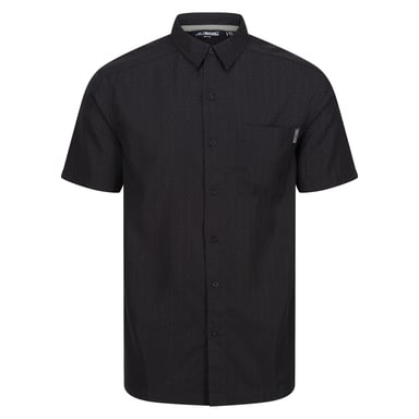 Regatta Mens Mindano VIII Patterned Short-Sleeved Shirt (Ash/Black)