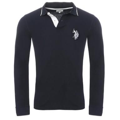 U.S. Polo Assn. LongSleeve Poloshirt in Navy