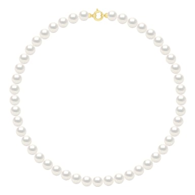 Necklace Row Princess of Real Cultured Freshwater Pearls Round 8-9 mm