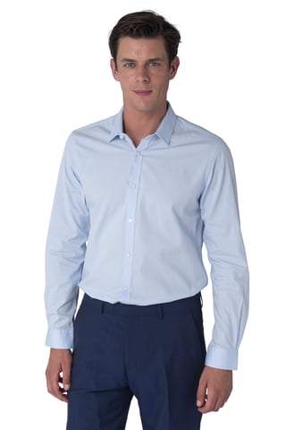 Harry Brown Theo Sky Blue Cotton Shirt