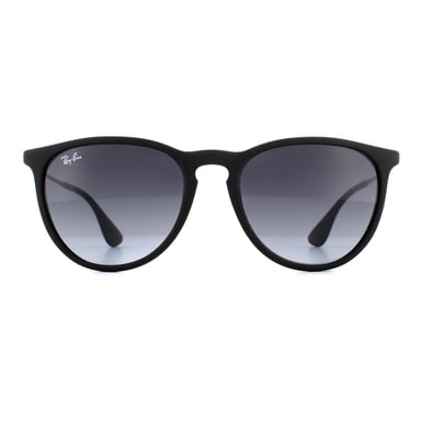 Gafas de sol Ray-ban redondas de mujer engomadas negro gris degradado
