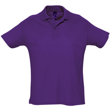 SOLS Mens Summer II Pique Short Sleeve Polo Shirt (Dark Purple)