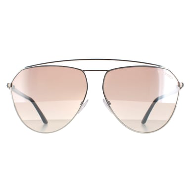 Gafas de sol Tom Ford Binx FT0681 16G Silver Havana Brown Silver Gradient Mirror