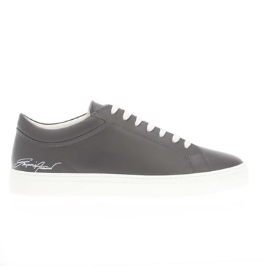Men's Armani Leather Trainers in Grey