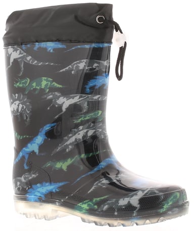 Dinosaur Hunters Childrens Wellies Infants Bounce Adjustable black