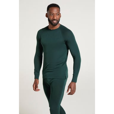 Mountain Warehouse Mens Merino Wool Thermal Top (Dark Green)