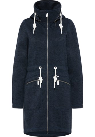 ICEBOUND Knitted fleece coat women marine melange