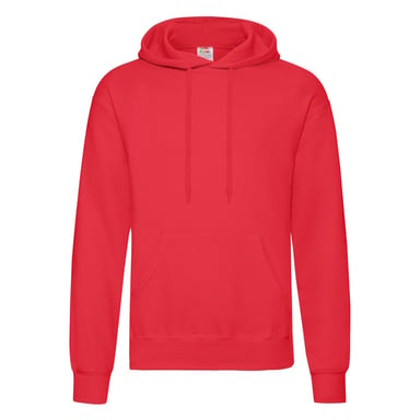 Fruit of the Loom Adults Unisex Classic Hooded Sweatshirt (Red)