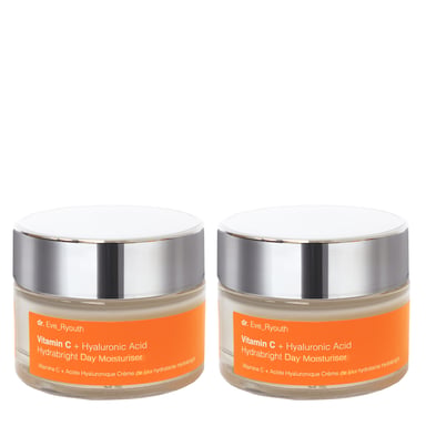 2 x Crema hidratante de día Hydrabright con vitamina C + ácido hialurónico 50 ml