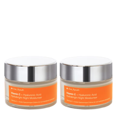 2x Vitamina C + Ácido Hialurónico Hidratante de Noche Hydrabright 50ml