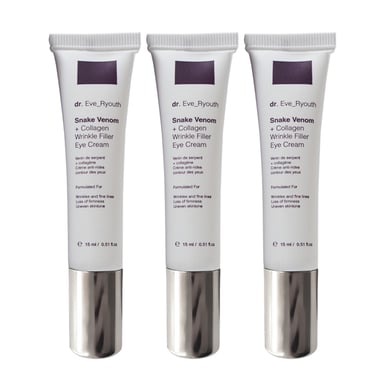 3 x Crema para ojos rellenadora de arrugas con veneno de serpiente + colágeno 15