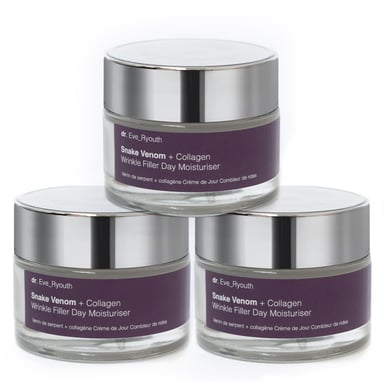 Crema Hidratante de Día 3x Veneno de Serpiente + Colágeno Rellenador de Arrugas 50ml