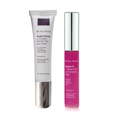 Veneno de Serpiente + Colágeno Rellenador de Arrugas Contorno de Ojos 15 + Vitamina E y Menta Labial 8ml