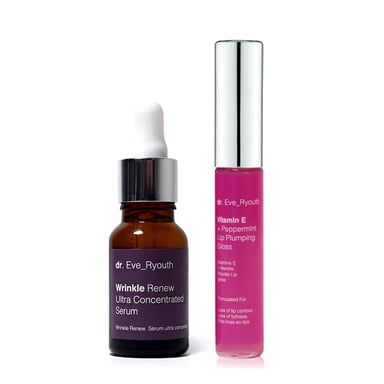 Wrinkle Renew Serum Ultra Concentrado 15ml + Vitamina E y Menta Lip Plumps 8ml