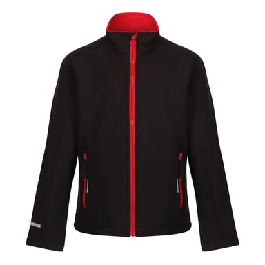 Regatta Childrens/Kids Ablaze 2 Layer Soft Shell Jacket (Black/Classic Red)