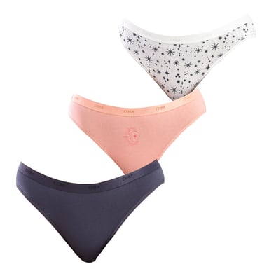 Pack-3 Braguitas Slips Coton Strech D4C17 mujer
