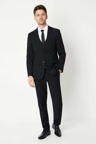 Skinny Fit Black Essential Suit Trousers