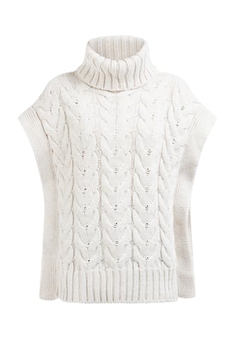 Dreimaster Knitted vest women off-white