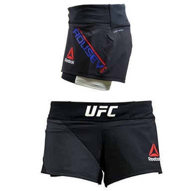 Reebok UFC Ronda Rousey Octagon Shorts negros