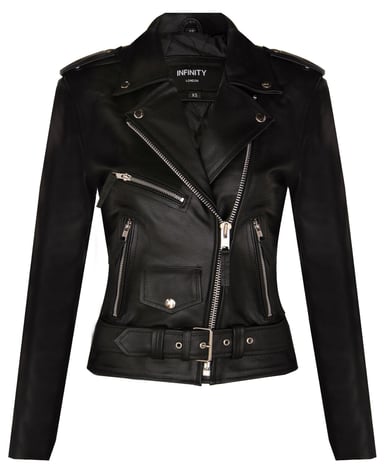 Chaqueta de motociclista de piel de vaca para mujer - Mansfield