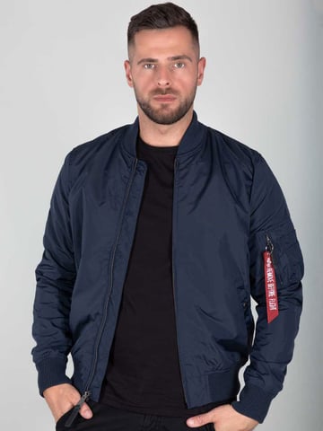 Alpha Industries Men's MA-1 TT Bomber Jacket in Dark Blue