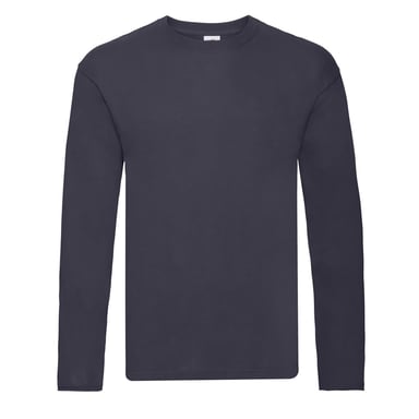 Fruit Of The Loom Mens R Long-Sleeved T-Shirt (Deep Navy)