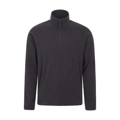 Mountain Warehouse Mens Camber II Half Zip Fleece Top (Black)