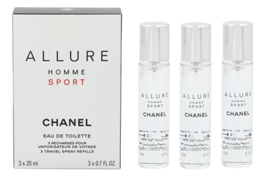 Allure Homme Sport Eau De Toilette Vaporizador Refills 3 X 20 ml