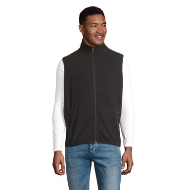SOLS Unisex Adult Factor Fleece Zipped Body Warmer (Black)
