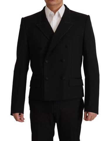 Abrigo Blazer Doble Botonadura Negro Dolce & Gabbana para Hombre