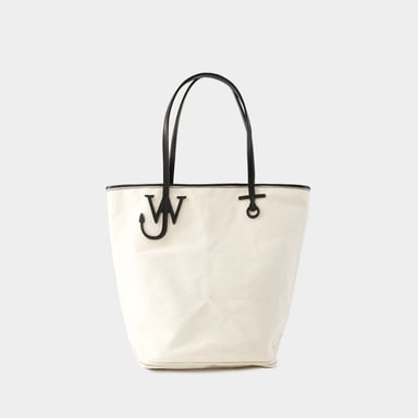 Tote Bag Anchor Tall - J.W. Anderson - Lienzo - Marfil/Negro