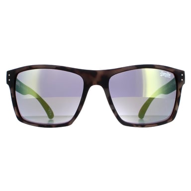 Gafas de sol Superdry Kobe SDS 122 goma mate gris tortuga amarillo flash espejo