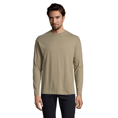 SOLS Mens Monarch Long-Sleeved T-Shirt (Khaki Green)