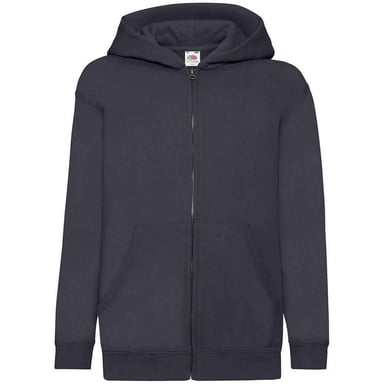 Fruit Of The Loom Childrens/Kids Hooded Sweatshirt (Deep Navy)