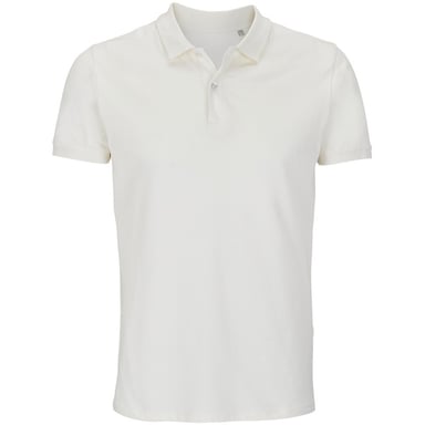 SOLS Mens Planet Piqué Organic Polo Shirt (Off White)
