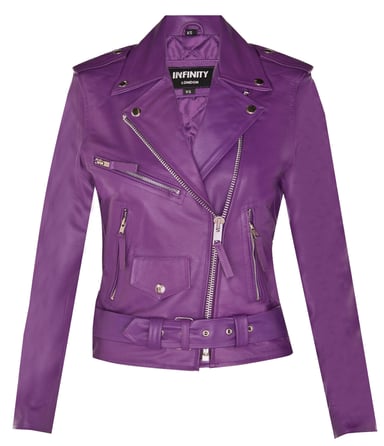Chaqueta de motociclista de piel de vaca para mujer - Mansfield