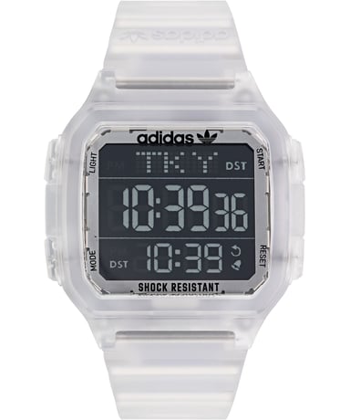 Adidas Originals Originals Street Digital One Gmt Unisex's Transparent Watch AOST22049