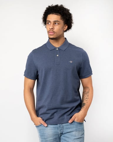 GANT Mens Regular Fit Short Sleeve Shield Logo Pique Polo