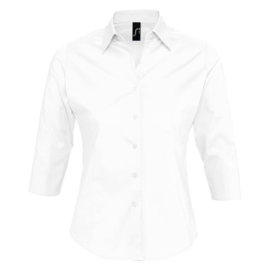 SOLS Womens/Ladies Effect 3/4 Sleeve Fitted Work Shirt (White)