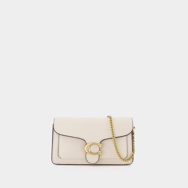 Bolso de hombro Tabby Chain Clutch - Coach - Piel - Tiza