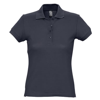 SOLS Womens/Ladies Passion Pique Short Sleeve Polo Shirt (Navy)