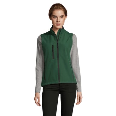SOLS Womens/Ladies Rallye Softshell Sleeveless Gilet (Bottle Green)