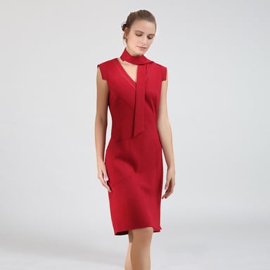 Stretch suede dress